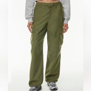 Aritzia TNA Supply Cargo Pants Army Utility Streetwear Baggy Loose Relaxed Work